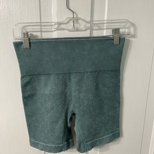 Colsie ribbed bike short (Teal)